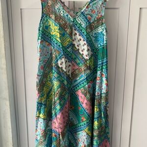 Susan Graver Colorful Patchwork Maxi Dress